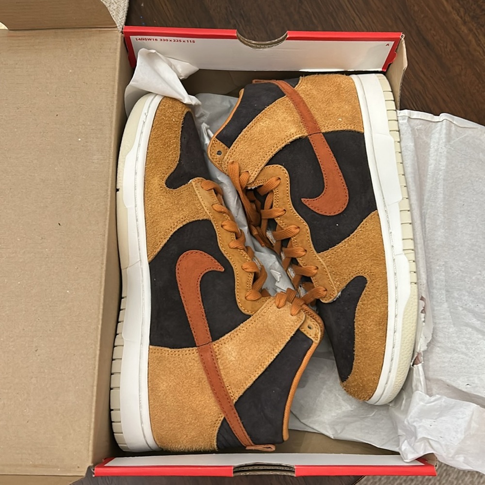 NWT NIKE Dunk High PRM Dark Russet | 10.5W / 9M